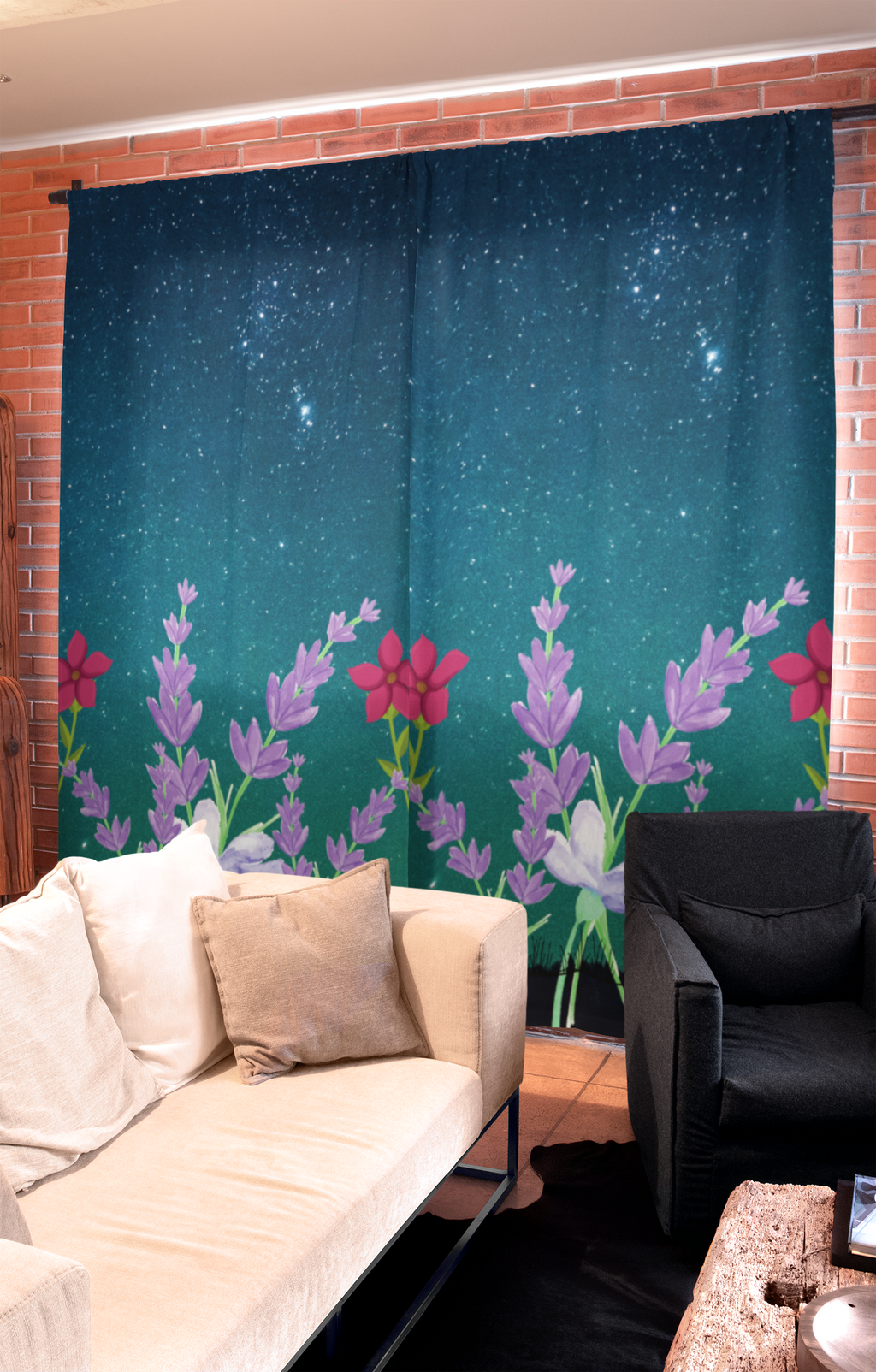 Garden in Moonlight Curtain Panels